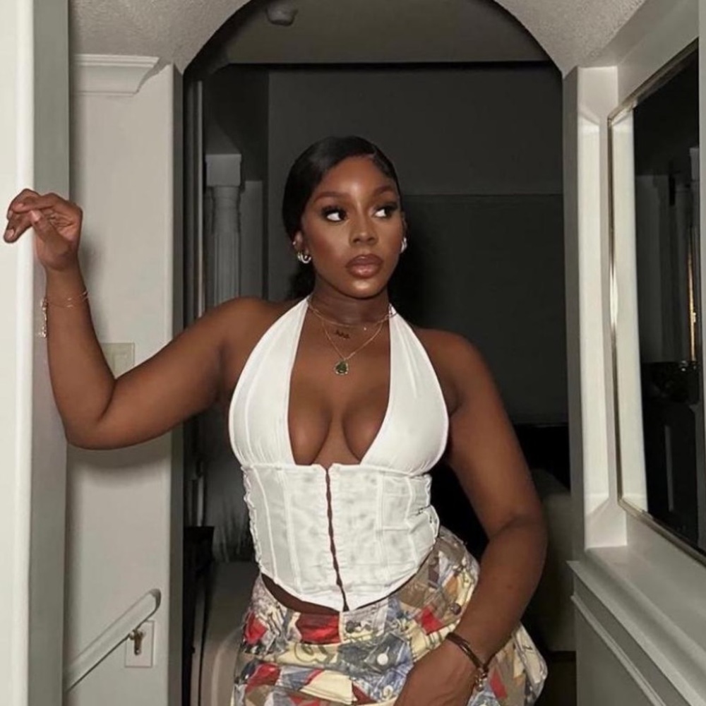 White Halter Top